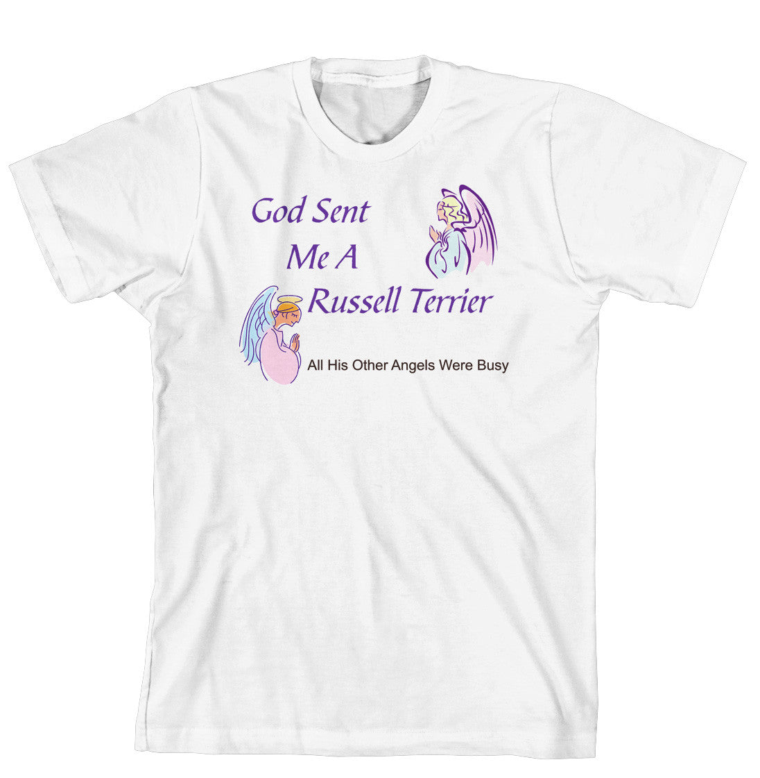 Purple Turtle Gifts - God Sent Me a Russell Terrier T-shirt
