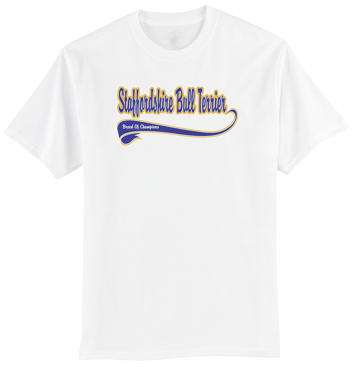 Breed of Champion Tee Blue Shirt - Staffordshire Bull Terrier (170-0002-386)