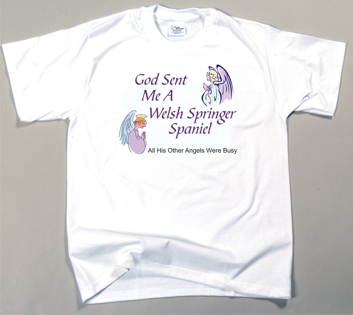 God Sent Me A Welsh Springer Spaniel T-Shirt (170-0005-404)