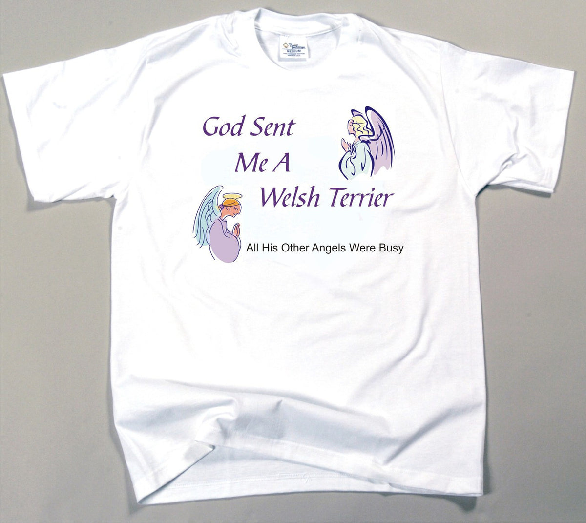 God Sent Me A Welsh Terrier T-Shirt (170-0005-406)