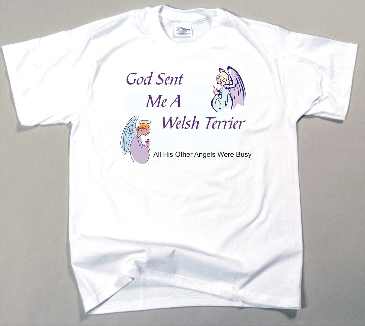God Sent Me A Welsh Terrier T-Shirt (170-0005-406)