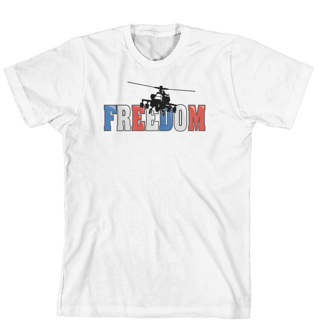 T-Shirt - Freedom in Red,White & Blue with Helicopter (170-0041-00)