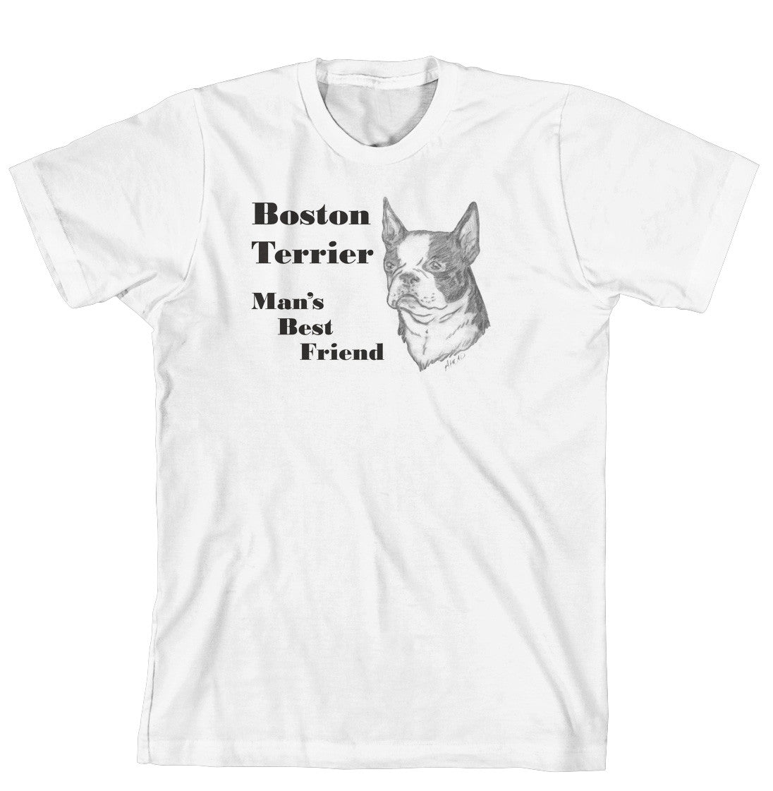 Man's Best Friend Dog Breed T-Shirt - Boston Terrier (170-0072-160)