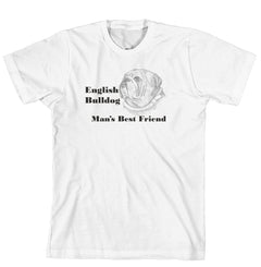 Man's Best Friend Dog Breed T-Shirt - English Bulldog (170-0072-174)