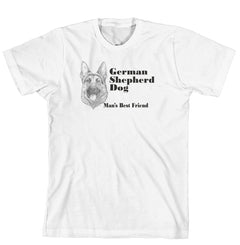 Man's Best Friend Dog Breed T-Shirt - German Shepherd (234A) (170-0072-234A)