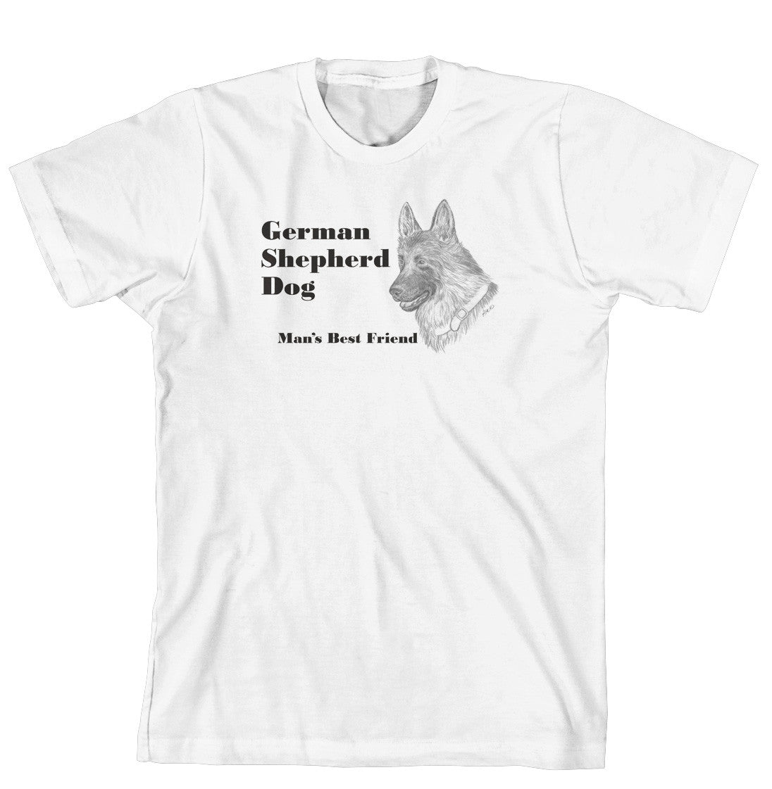 Man's Best Friend Dog Breed T-Shirt - German Shepherd (234C) (170-0072-234C)