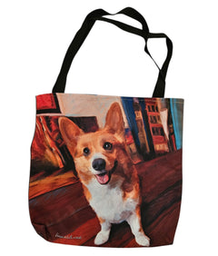 Paws & Whiskers 18in Tote Bag - Corgi Get Low
