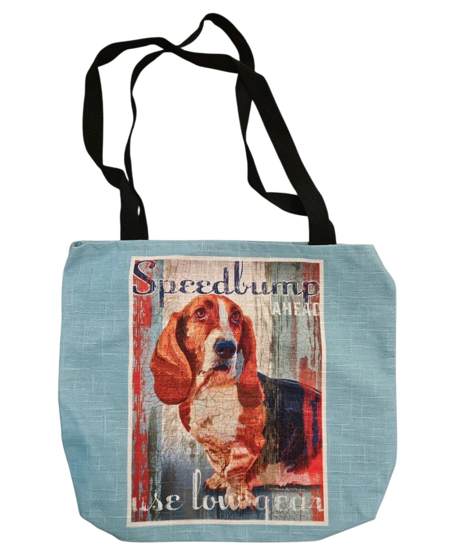 Dog Crossing Tote Bag - Basset Hound