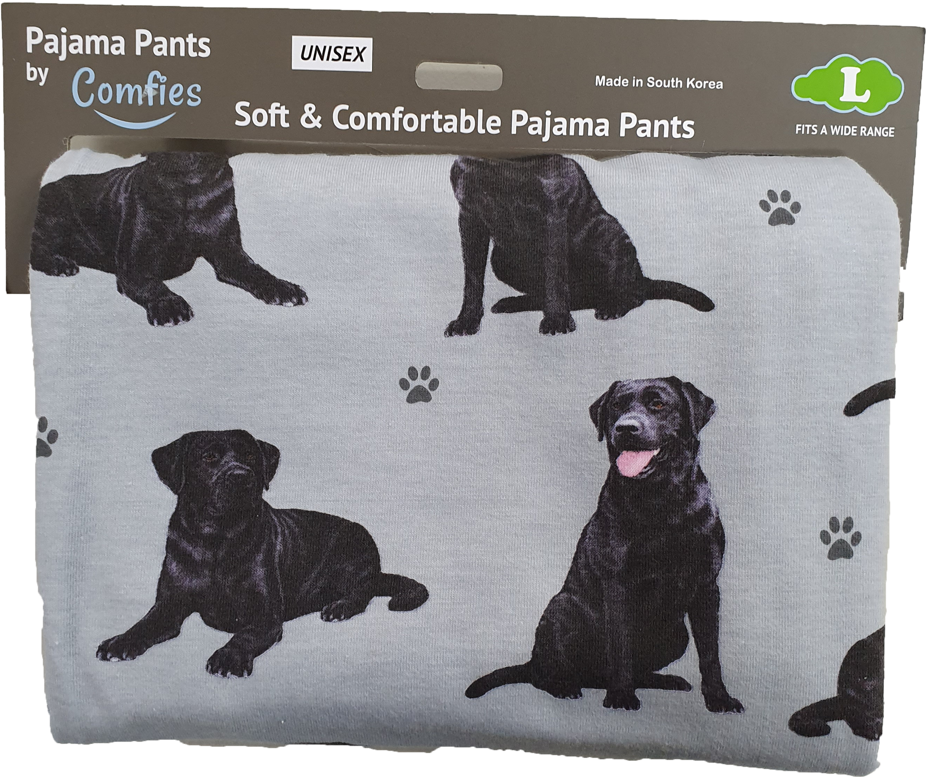 Comfies Unisex Pajama Bottoms - Black Labrador Retriever (Lab)