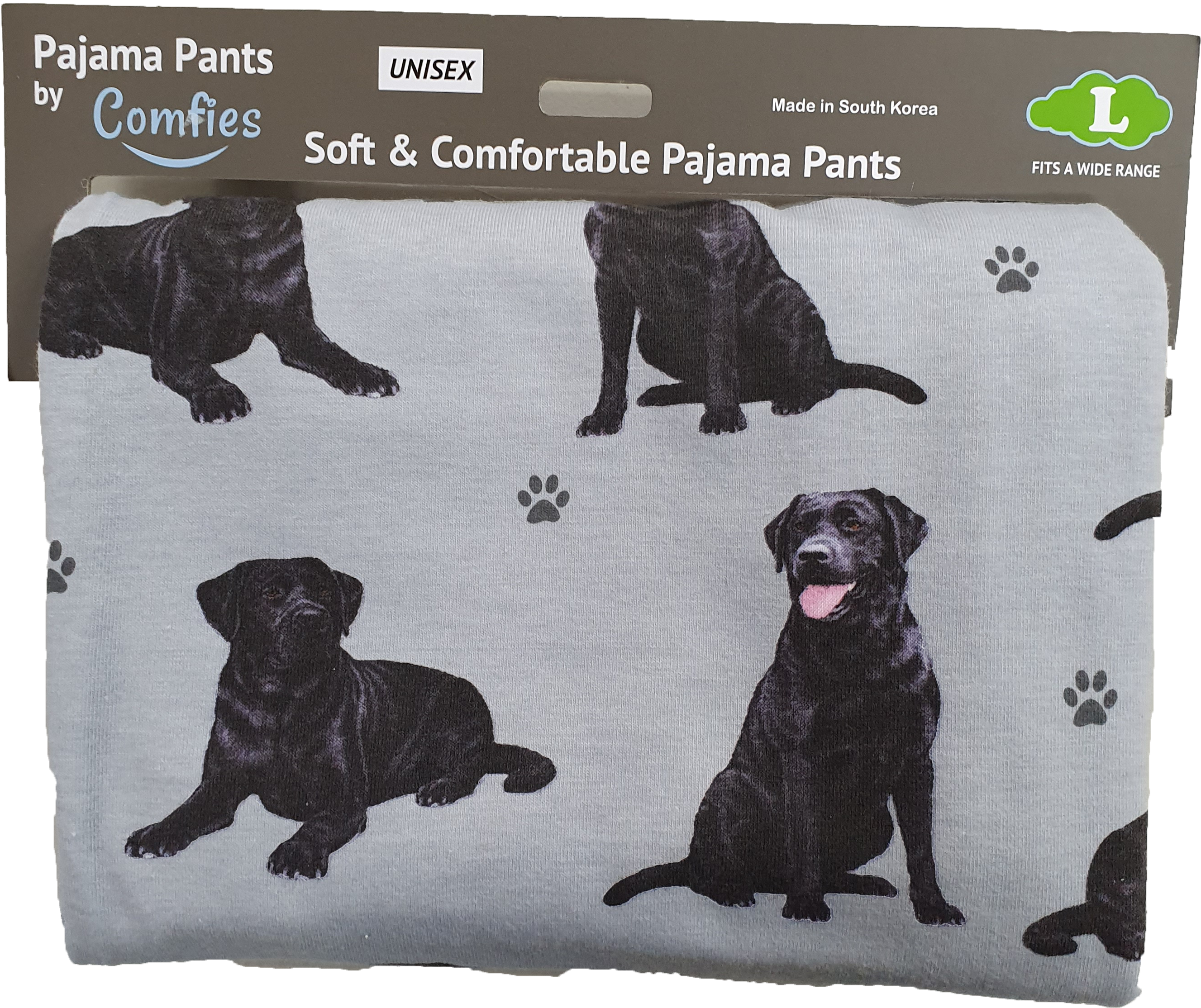 Comfies Unisex Pajama Bottoms - Black Labrador Retriever (Lab)
