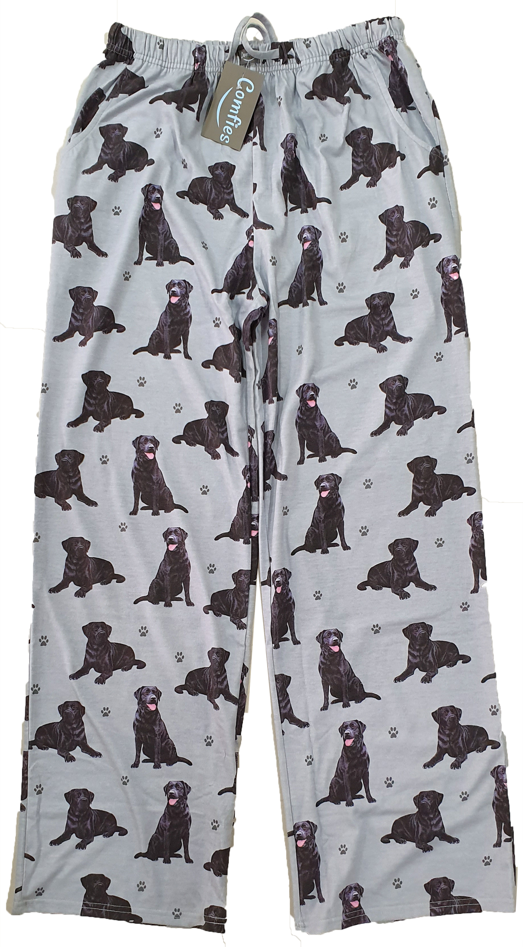 Comfies Unisex Pajama Bottoms - Black Labrador Retriever (Lab)