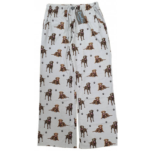 Comfies Unisex Pajama Bottoms - Chocolate Labrador Retriever (Lab)