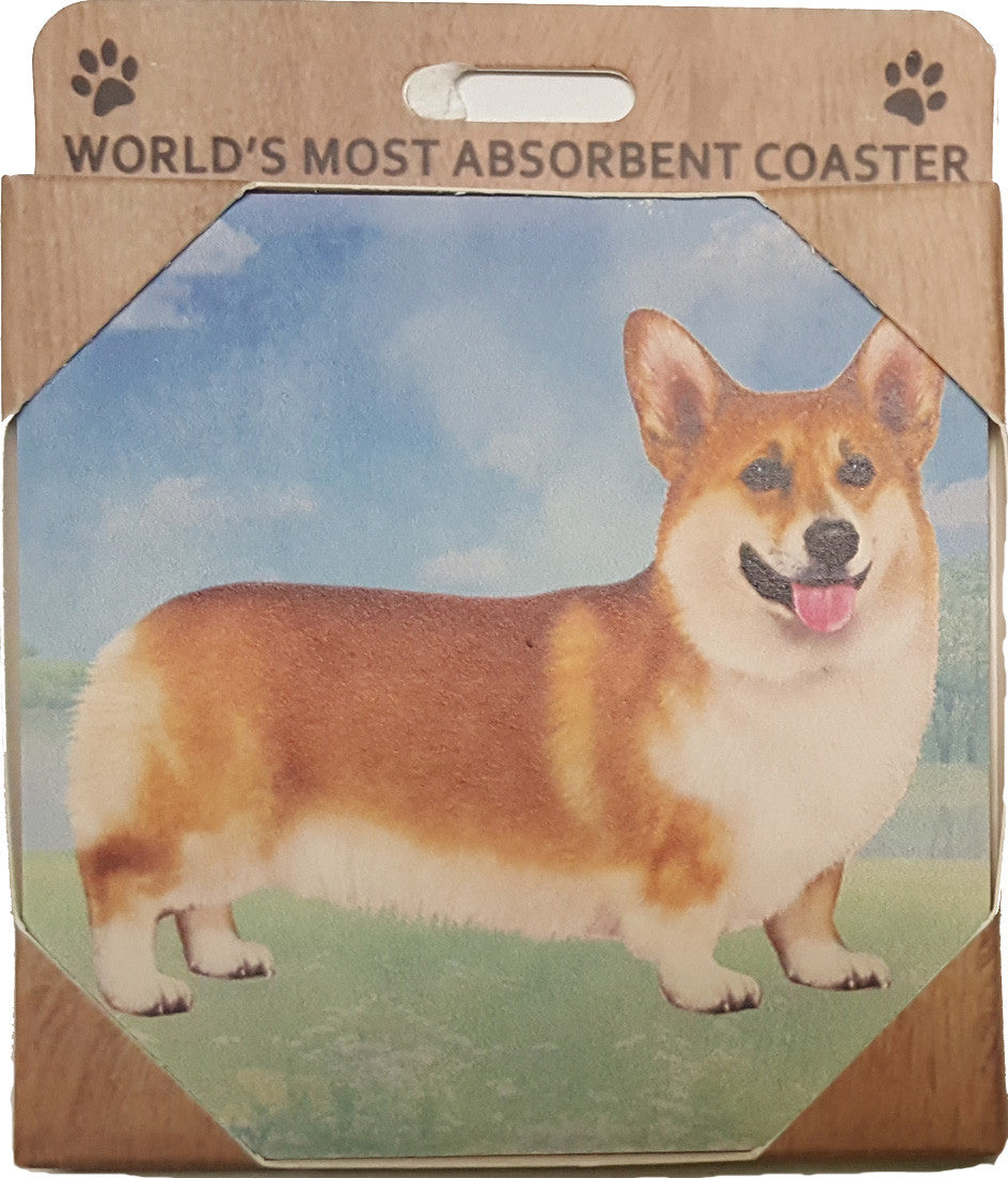 E&S Imports Ceramic Coaster - Welsh Corgi (250-100)