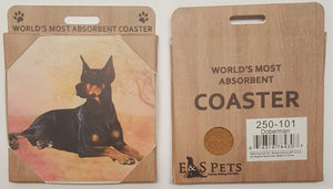 E&S Imports Ceramic Pet Coasters - Doberman (250-101)
