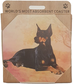 E&S Imports Ceramic Pet Coasters - Doberman (250-101)