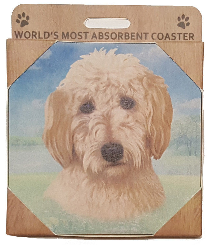 E&S Imports Ceramic Pet Coasters - Goldendoodle (250-134a)