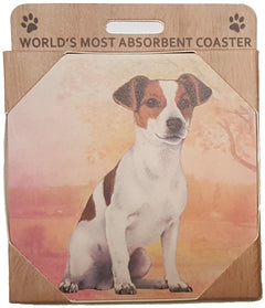E&S Imports Ceramic Pet Coasters - Jack Russell (250-17)