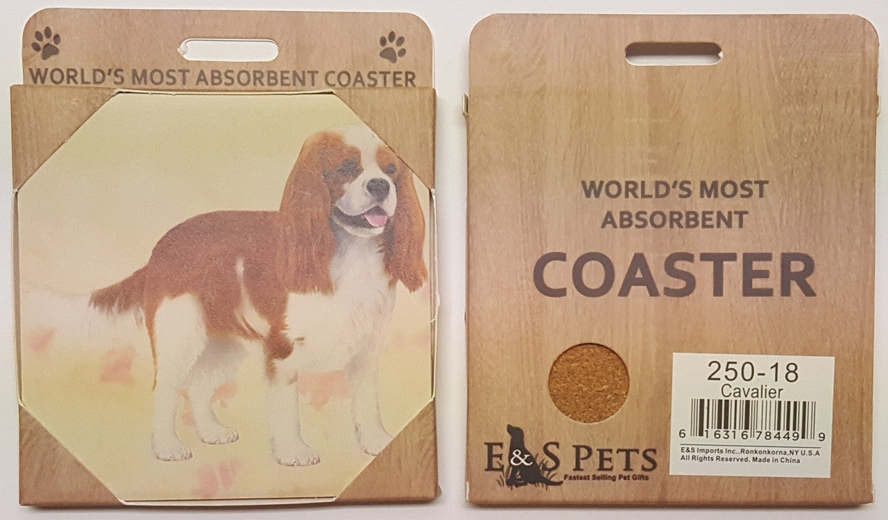 E&S Imports Ceramic Pet Coasters - Cavalier King Charles (250-18)