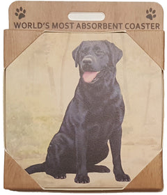 E&S Imports Ceramic Pet Coasters - Labrador Black (250-21a)