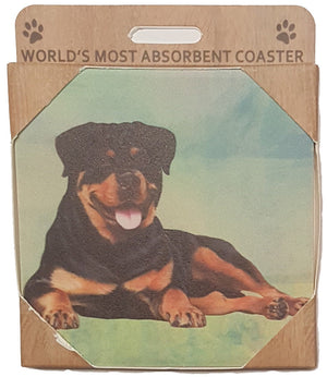 E&S Imports Ceramic Pet Coasters - Rottweiler (250-33)