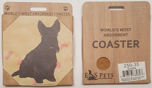 E&S Imports Ceramic Pet Coasters - Scottish Terrier (Scottie) (250-35)