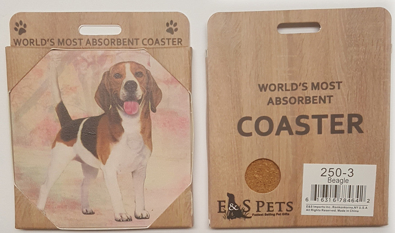 E&S Imports Ceramic Pet Coasters - Beagle (250-3)