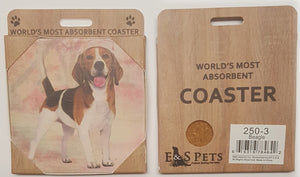 E&S Imports Ceramic Pet Coasters - Beagle (250-3)