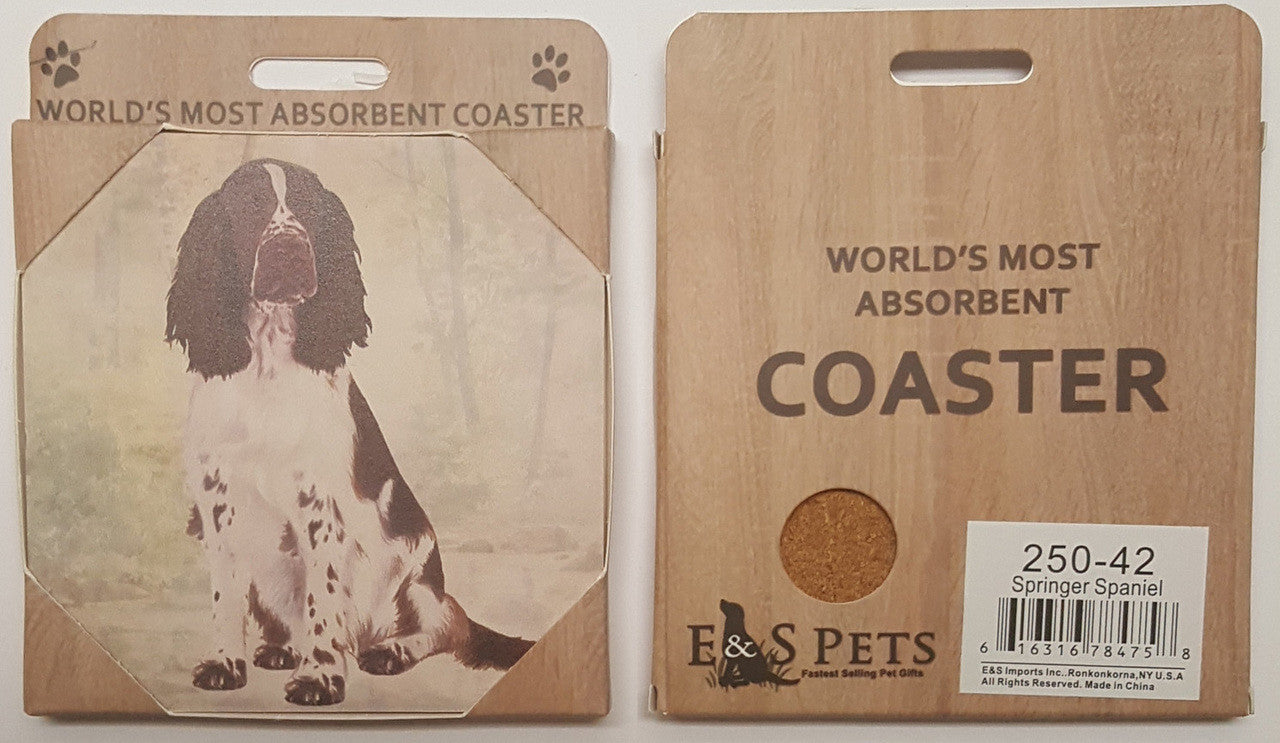 &S Imports Ceramic Pet Coasters - Springer Spaniel (250-42)