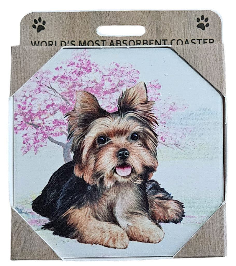 E&S Imports Ceramic Pet Coasters - Yorkshire Terrier (Yorkie) (250-46)