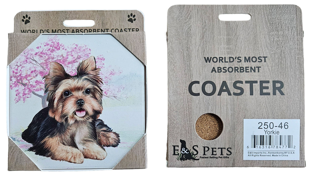 E&S Imports Ceramic Pet Coasters - Yorkshire Terrier (Yorkie) (250-46)