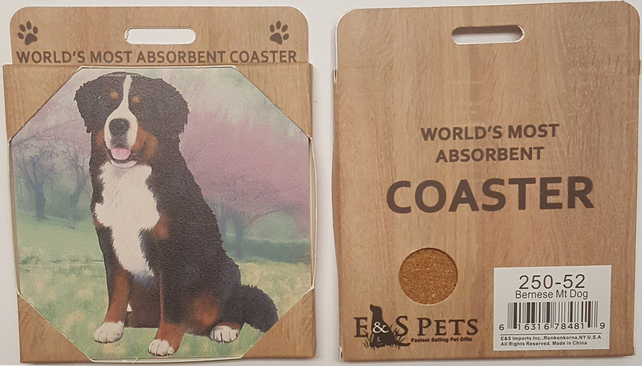 E&S Imports Ceramic Pet Coasters - Bernese Mountain Dog (250-52)