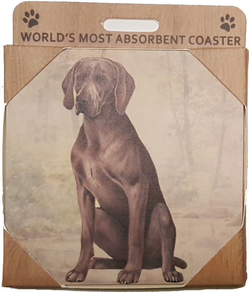 E&S Imports Ceramic Pet Coasters - Weimeraner (250-54)