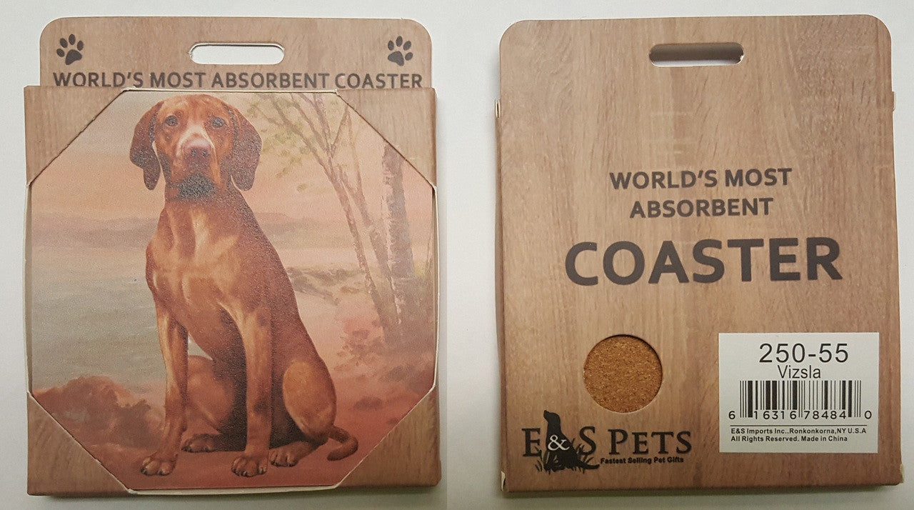 E&S Imports Ceramic Pet Coasters - Vizsla (250-55)