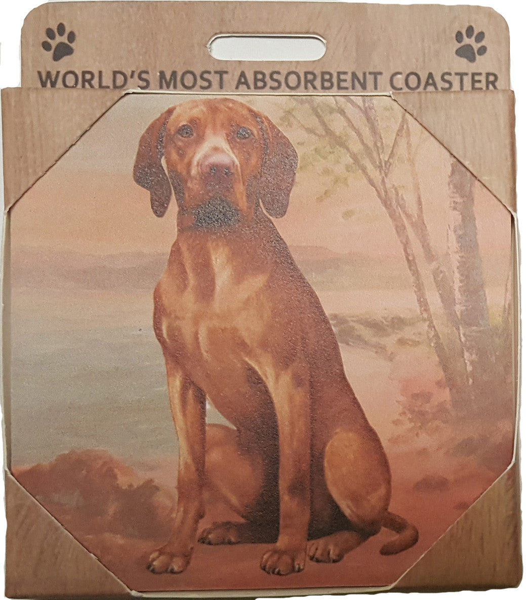 E&S Imports Ceramic Pet Coasters - Vizsla (250-55)