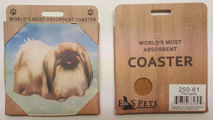 E&S Imports Ceramic Pet Coasters - Pekingese (250-61)