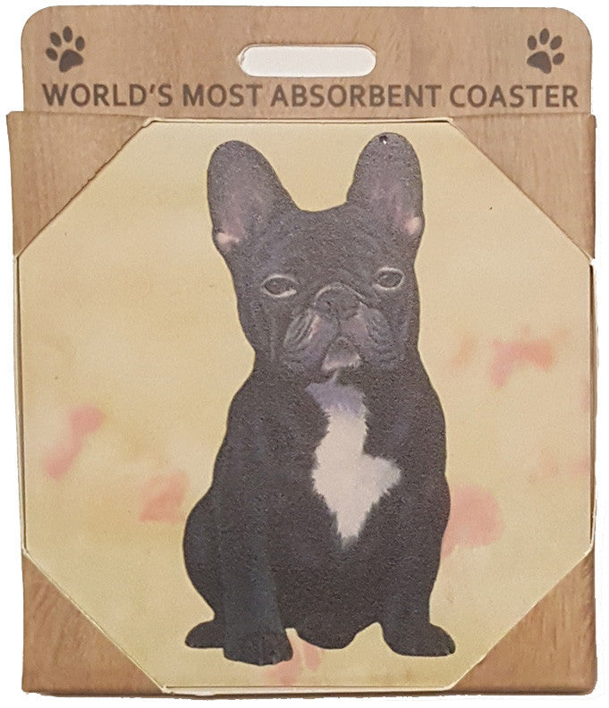 E&S Imports Ceramic Pet Coasters - French Bulldog (250-65)