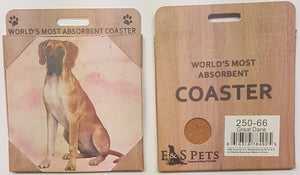 E&S Imports Ceramic Pet Coasters - Great Dane (250-66)