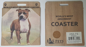 E&S Imports Ceramic Pet Coasters - Pit Bull (250-73)