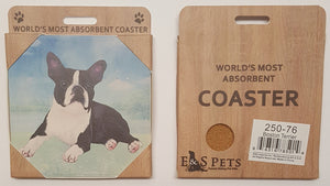 E&S Imports Ceramic Coaster - Boston Terrier (250-76)
