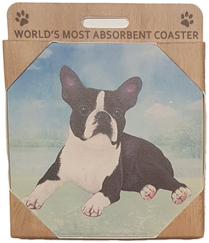 E&S Imports Ceramic Coaster - Boston Terrier (250-76)