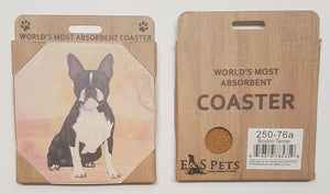 E&S Imports Ceramic Coasters - Boston Terrier (250-76a)