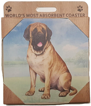 E&S Imports Ceramic Pet Coasters - English Mastiff (250-80)