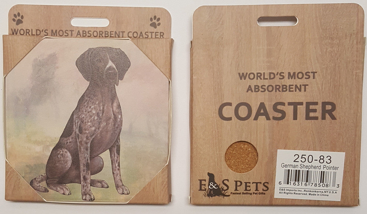 E&S Imports Ceramic Pet Coasters - German Shorthaired Pointer (250-83)