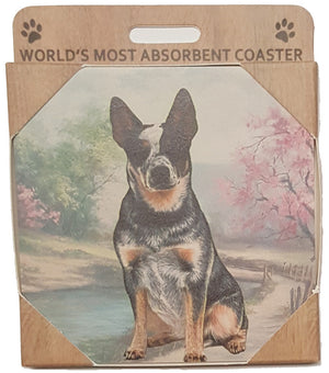 E&S Imports Ceramic Pet Coasters - Australian Cattle Dog (250-90)