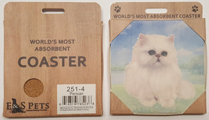 E&S Imports Ceramic Pet Coasters - Persian Cat (251-4)