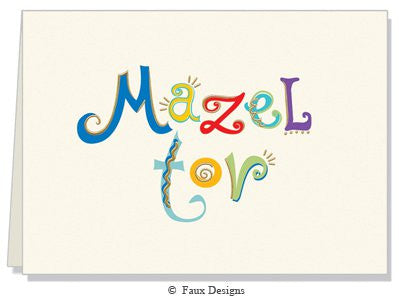 Faux Designs Gift Notes - Mazel Tov (GN01951)