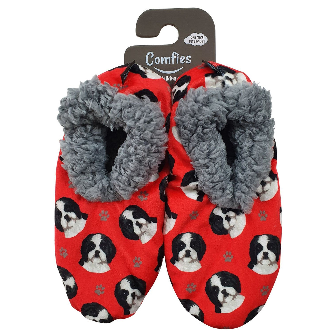 Comfies Pet Lover Slippers by E&S Imports - Shih Tzu Black (281-87b)