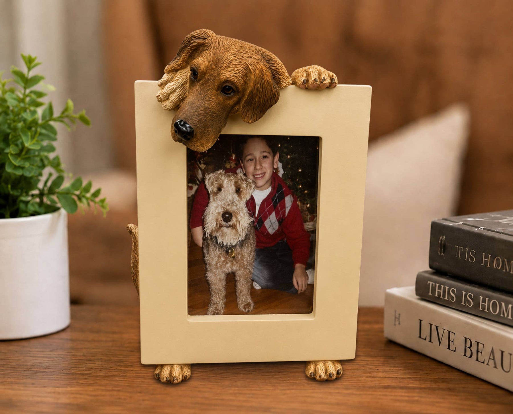 Great Dane (2 1/2x3 1/2) Small Photo Picture Ceramic Frame from E&S Imports