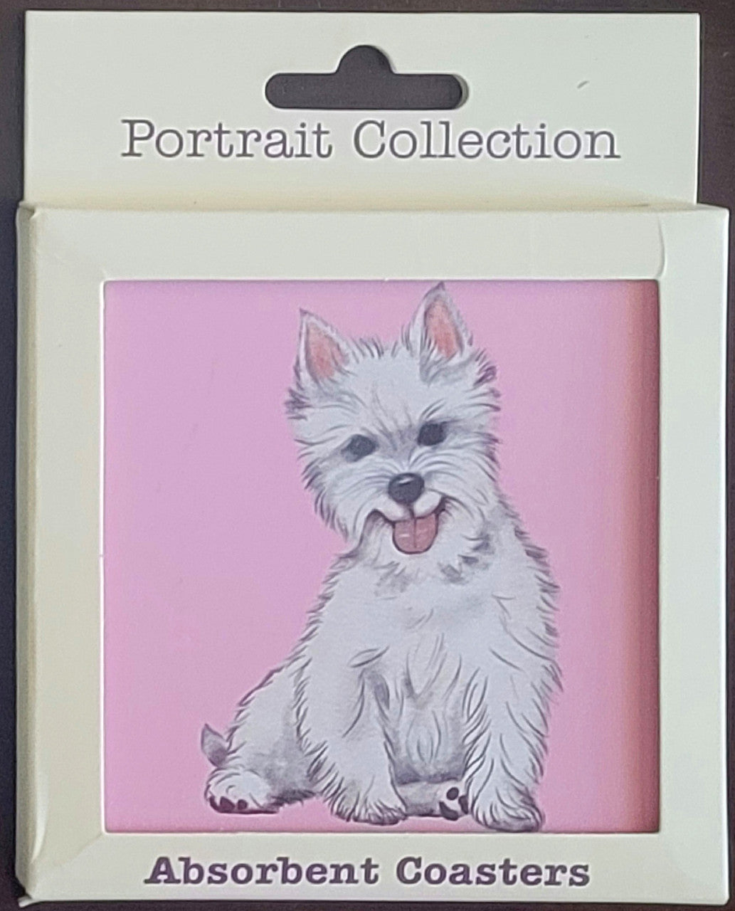 Purple Turtle Gifts Portrait Collection Absorbent Coaster-West Highland Terrier (Westie)