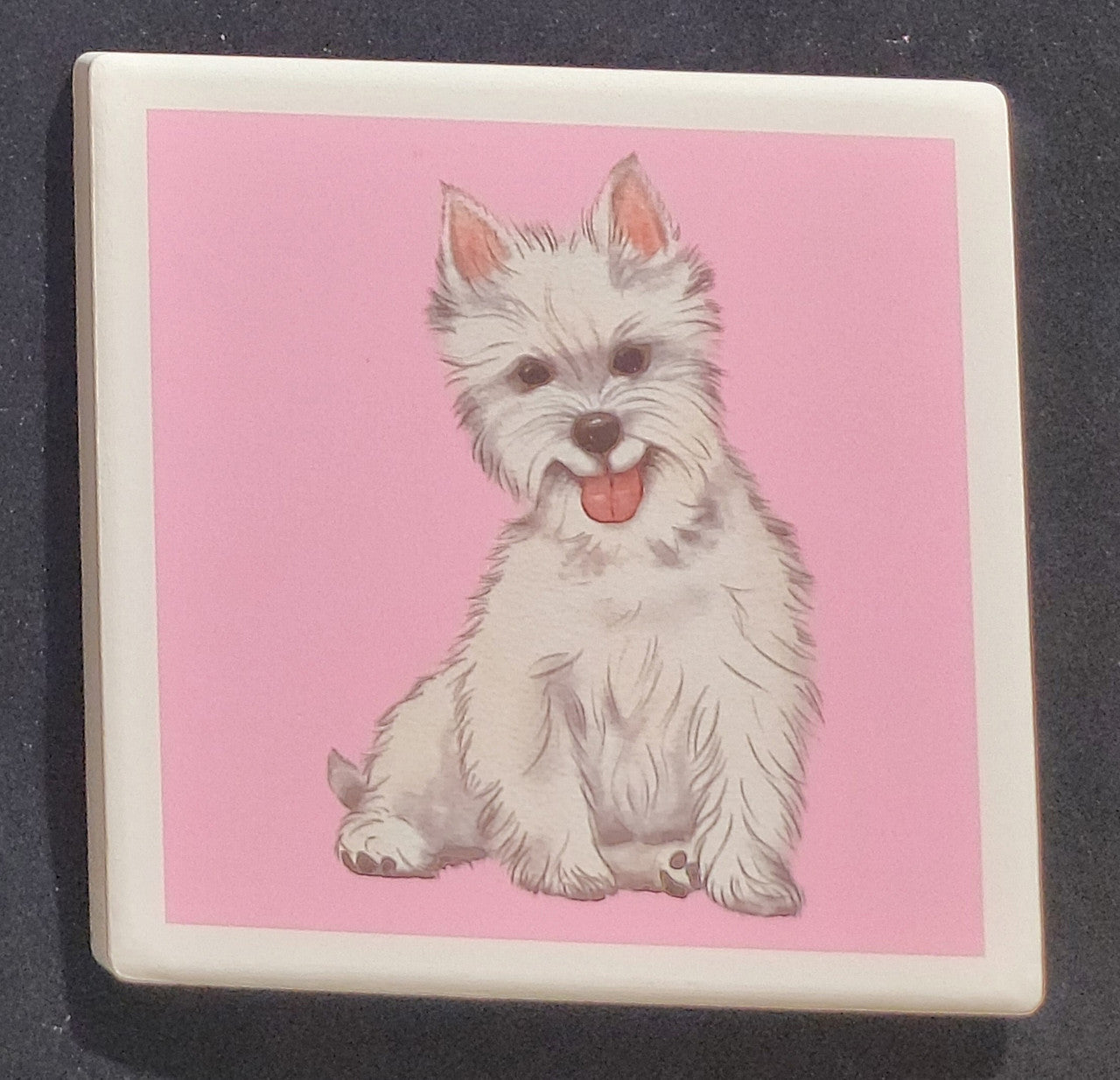Purple Turtle Gifts Portrait Collection Absorbent Coaster-West Highland Terrier (Westie)